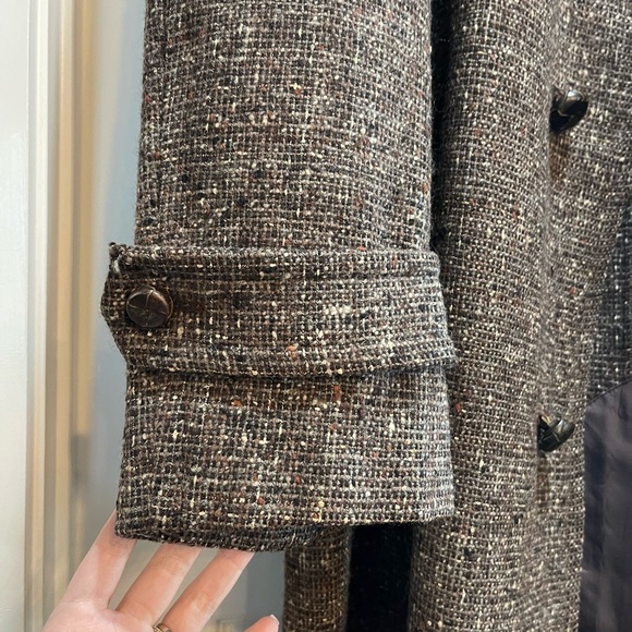 Vintage 1950s Tweed Overcoat by Curlee Clothes - Picture 8 of 16